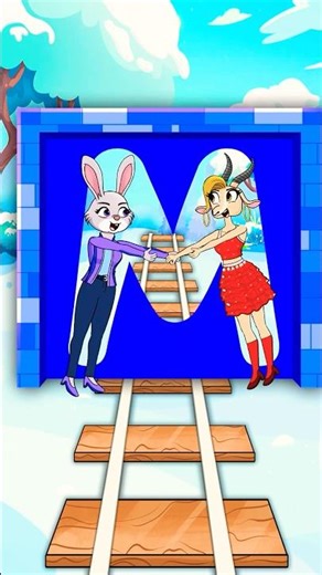 ALPHABET CHALLENGE! ❄️🔠 Can JUDY and GAZELLE Fit Through The Letters?