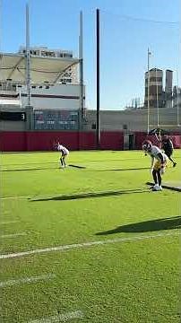 #USC Safeties Working with Paul Gonzales at Day 6 Spring Camp