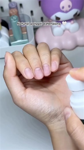 Natural poly gel extension 😍💅 #nails #nailart #naildesign #nailtech #polygel