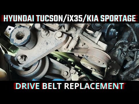 HYUNDAI / KIA DRIVE BELT REPLACEMENT | iX35 | TUCSON | SPORTAGE | D4BA | HOW TO