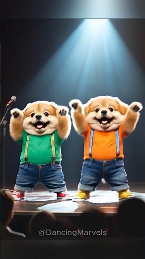 Cute Dancing Puppies on Stage