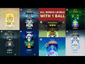 Rolling Sky 3k Sub Challenge All Bonus Levels with 1 ball (Ghost Dance included) | SHAvibe