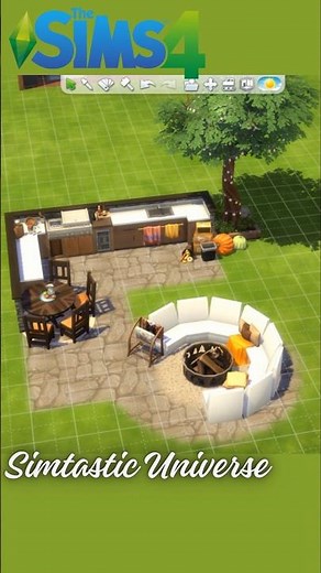 Fire Pit and BBQ Garden|The Sims 4#shorts#short#shortvideo#thesims4 #sims4build#sims #sims4#sims4cc