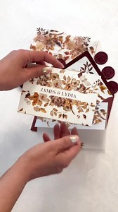 Autumn All in One Wedding Invitation, Fall Concertina Wedding Invitations With Vellum Jacket, Belly Band and Envelope Insert. - Etsy