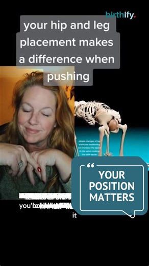 Birthify on Instagram: "The #1 Pushing Hack Your Doctor May NOT Teach You! 🤯 It’s not just about "pushing hard." It’s about making room for your baby! Simple changes in your hip and leg placement make a HUGE difference in how wide your pelvis opens. 🦴📐 Pushing on your back with your knees to your chest? That actually narrows your pelvic outlet! Pushing in an asymmetrical position (like lunging or on all fours)? That can increase the space needed for your baby to rotate and descend. Your body 