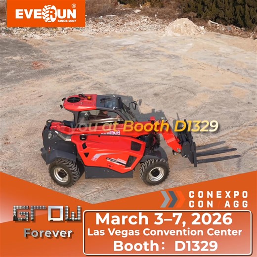 ⏳3 Days to Go | CONEXPO 2026 ✨When lifting power meets versatility. Everun telehandlers are built for confident material handling across construction, agriculture, and industrial applications. Featured Models: • ERT1500 Telehandler • ERT2860 Telehandler Reliable lifting. Proven performance. 📍 Booth D1329 | Las Vegas #Everun #WheelLoader #TelescopicLoader #Telehandlers #LasVegas | Everun Machinery