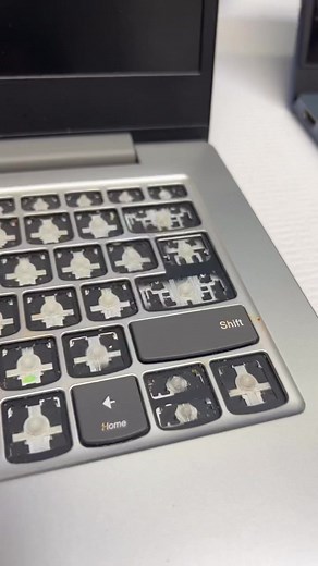 Oof this was a hard one to witness #ifixit #tech #gross #pc #fixingtiktok #lenovo #kids #broken #keyboard #brokenvideos #repair