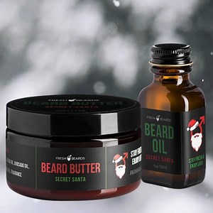 Our Secret Santa collection is LIVE! Give yourself or a bearded loved one the gift of festive grooming with our seasonal scents, check it out on our website: https://bit.ly/40vNhek | Fresh Beards | Facebook