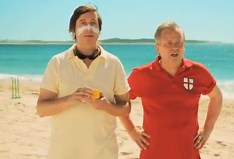 Aussie-Pom beach rivalry in new CommBank cricket ad