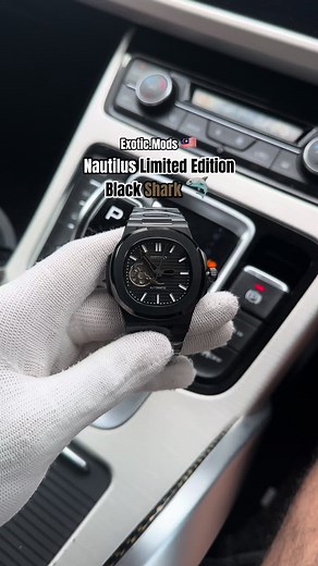Exclusive Edition Nautilus Black Shark ⚫️🦈 Limited Production Only Order Yours Now ☝️ #seikomod #seiko #customwatch #homagewatch #seikomods #fyp #nautilus