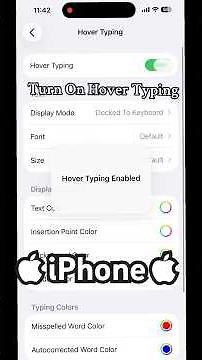 How to Enable Hover Typing on iPhone!  #iphonetips #iphonetricks #HoverTypingiphone #ios26 #apple