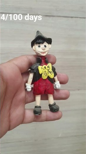 noddy made with clay and paint with acrylic colors #clay #art #noddy
