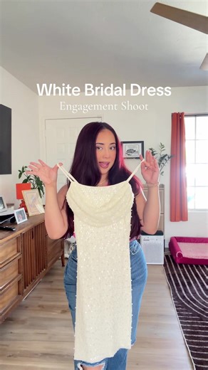 Explore This Stunning White Bridal Dress for Engagement Photos