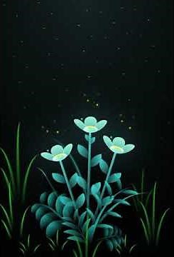 CSS Only Blossoming Flowers🌼 at Magical Night 🌃 🌟 [ Inspirational ]