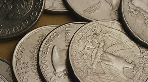 American coins rotating - Free Stock Video