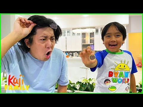 Ryan Makes Coin Disappear Trick!!!