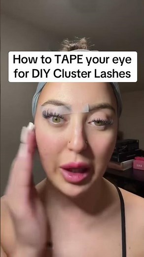 How to Tape Your Eye for DIY Cluster Lashes
