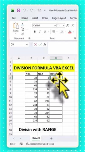 Excel Division Trick You Must Know 😱 #excel #exceltips #fonction