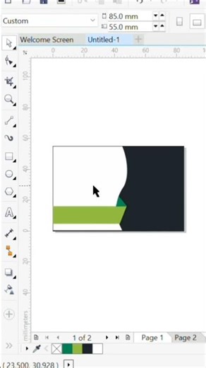 Visiting Card Design in 40 Seconds | CorelDRAW 🔥