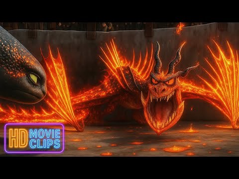 Monstrous Nightmare vs Night Fury – Ultimate Dragon Fight Scene! (How to Train Your Dragon)