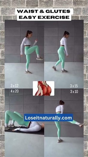 10 Easy Waist & Glutes Exercises for a Sculpted Body | Beginner-Friendly Workout