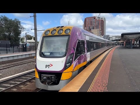 V/Line VL99 Arriving & Departing Footscray Station from Wendouree to Melbourne