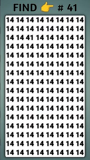 Find the odd number 41! #shortvideo #shortsviral #youtubeshorts