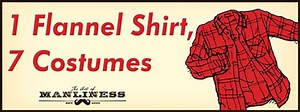 1 Flannel Shirt, 7 Halloween Costumes