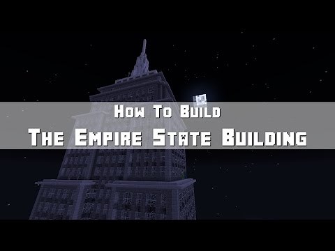 Minecraft: How To Build The Empire State Building (Skyscraper) Part 5 - Top Section