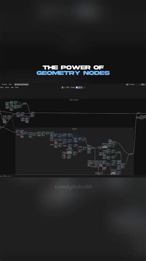 The power of Geometry Nodes ⚡✨ #blender #geometrynodes #procedural #b3d