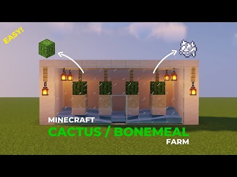 Minecraft: Automatic Cactus / Bonemeal Farm |Tutorial 1.19 (bedrock/java/ps4/xbox/mcpe)