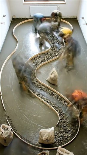 This room was completely destroyed — then epoxy turned it into liquid glass. #epoxyfloor