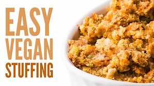 Looking for the Easiest Side Dish Everyone Loves? This Easy Vegan Stuffing is a Hit!