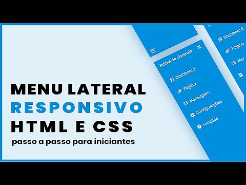 MENU LATERAL HTML E CSS | como criar um menu vertical responsivo (sidebar menu) | html e css