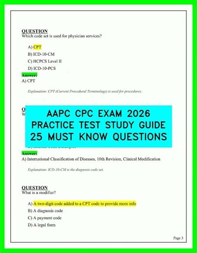 2026 CPC Exam Prep: 25 High Yield Questions and Study Guide to Pass Your AAPC Test