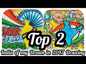 India of my Dream in 2047 Drawing/My vision for India in 2047 drawing/Independence day drawing