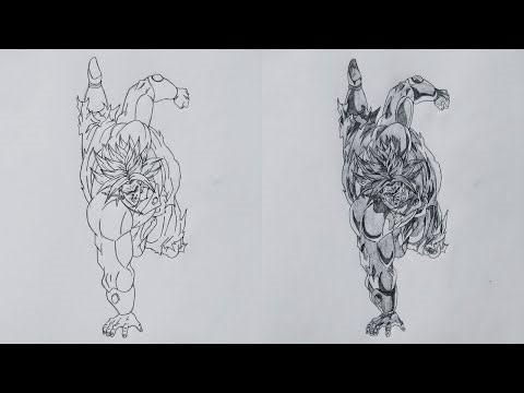 How to Draw Broly (Dragon Ball Z) | Step by Step Anime Drawing Tutorial
