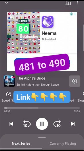 The Alpha's Bride Episode 481 to 490 link in the comment section 👇👇👇👇 #audiostory #listentothestory #fypviralシ #listen #storytelling #story #storytime #love #audio | Edgar Tereng