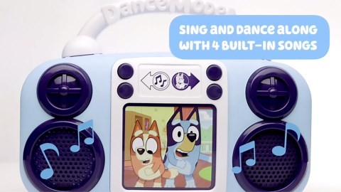 eKids Bluey Toy Music Player, Toy for Toddlers with Built-in Music, Bluey Toys Make Great Stocking Stuffers for Kids