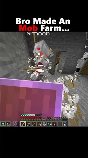 Bro Made An Mob Farm...#minecraft