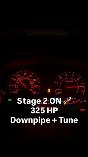WEST TUNING SERVICE | ECU TUNE | STAGE 1/2/3 on Instagram: "Stage 2 BMW 328i 🚀 Watch the dash — acceleration hits way harder now. Downpipe + custom tune = 325 HP and a completely different pull. Boost comes in fast and doesn’t let go 🔥 #bmw328i #bmwf30 #stage2 #bmwtuning #downpipe"
