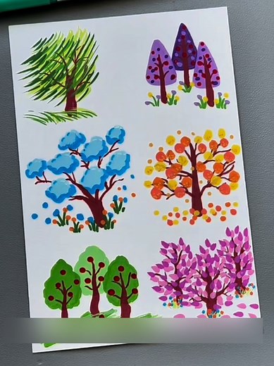 Dibujos de árboles fáciles y aesthetic — 6 ideas paso a paso