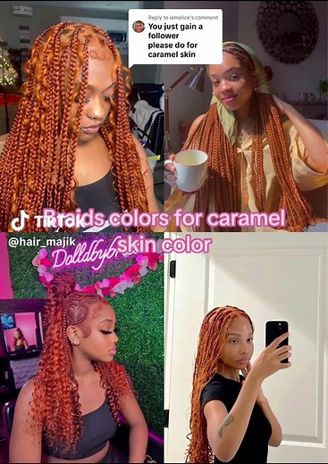 Braided Hair Ideas for Caramel Skin Tones - Hair Color Inspiration