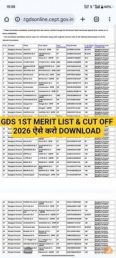 gds result kaise check Karen !! gds result kaise dekhe ! india post gds result 2026 #gds_merit_list
