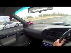 355 stroker vs ss ute, holden commodore vr ss drag and burnouts