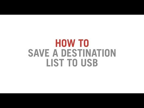 How to Save a Destination List to USB | Hanover Displays