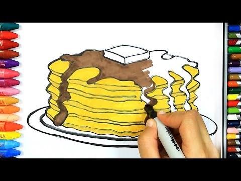 Wie zeichnet man Pfannkuchen 🍰 | Ausmalen Kinder HD | Malen für Kinder | Zeichnen und Färben