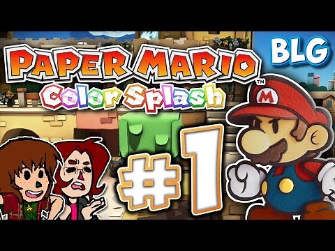 Let's Play Paper Mario: Color Splash - Part 1 - Blind Walkthrough - A Magic Paint Can?