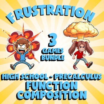 3 FRUSTRATION Math Games - Function Composition - PreCalculus No Prep Review