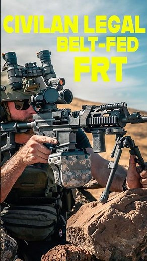 Civilian legal belt-fed with a FRT (Forced Reset Trigger) #shorts